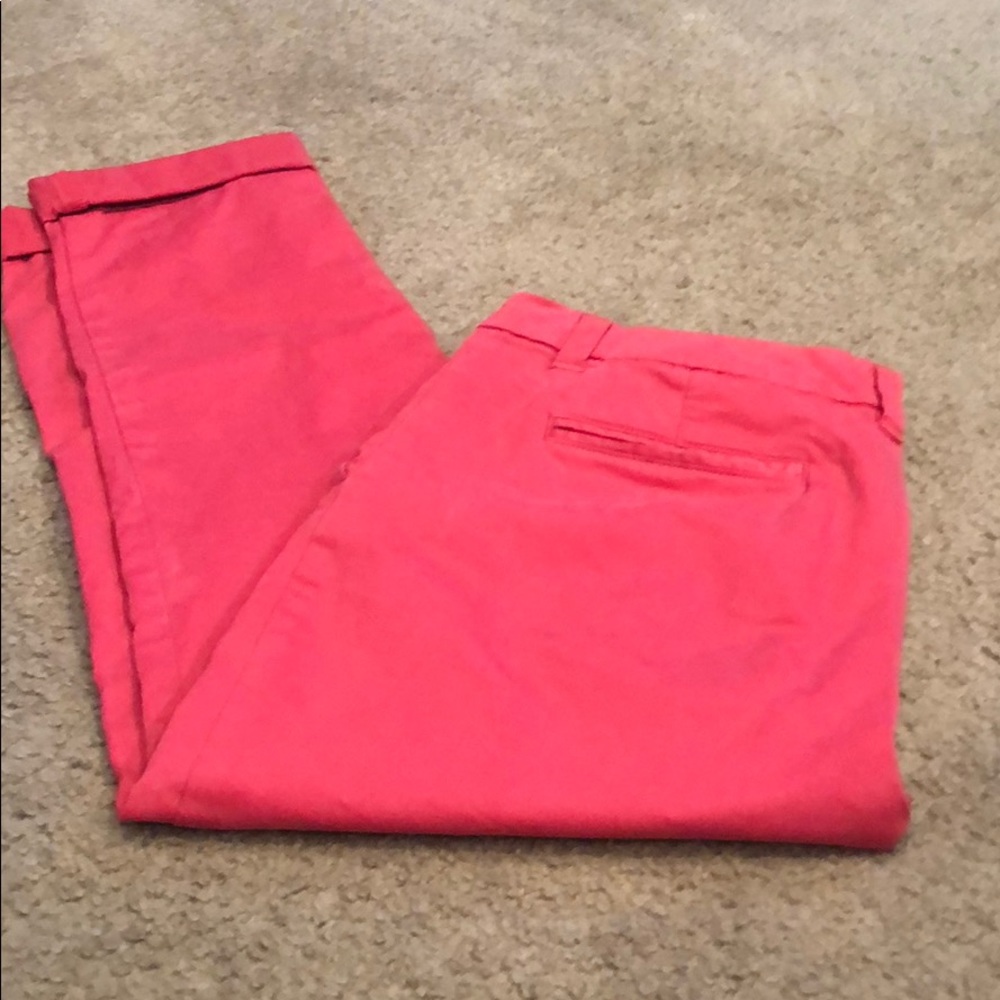 GAP coral colored cotton trousers